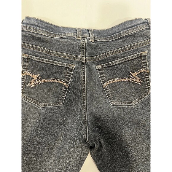 Gloria Vanderbilt Women’s Straight Leg Size 10 Dark Wash Stretch Jeans - Picture 9 of 10